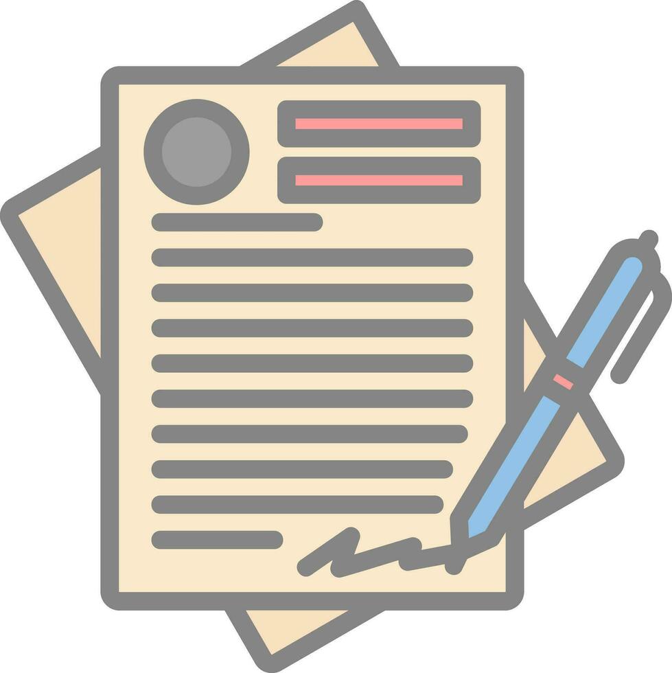 Contract Vector Icon Design