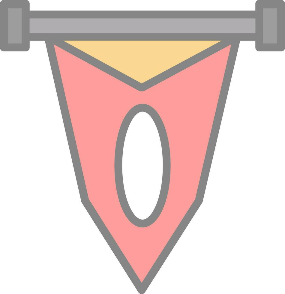 Pennant Vector Icon Design