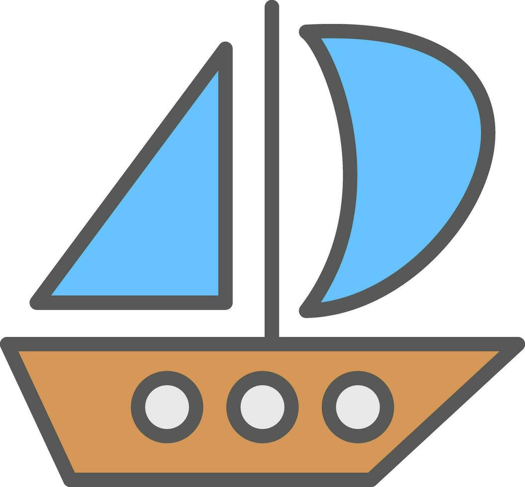 Catamaran Vector Icon Design