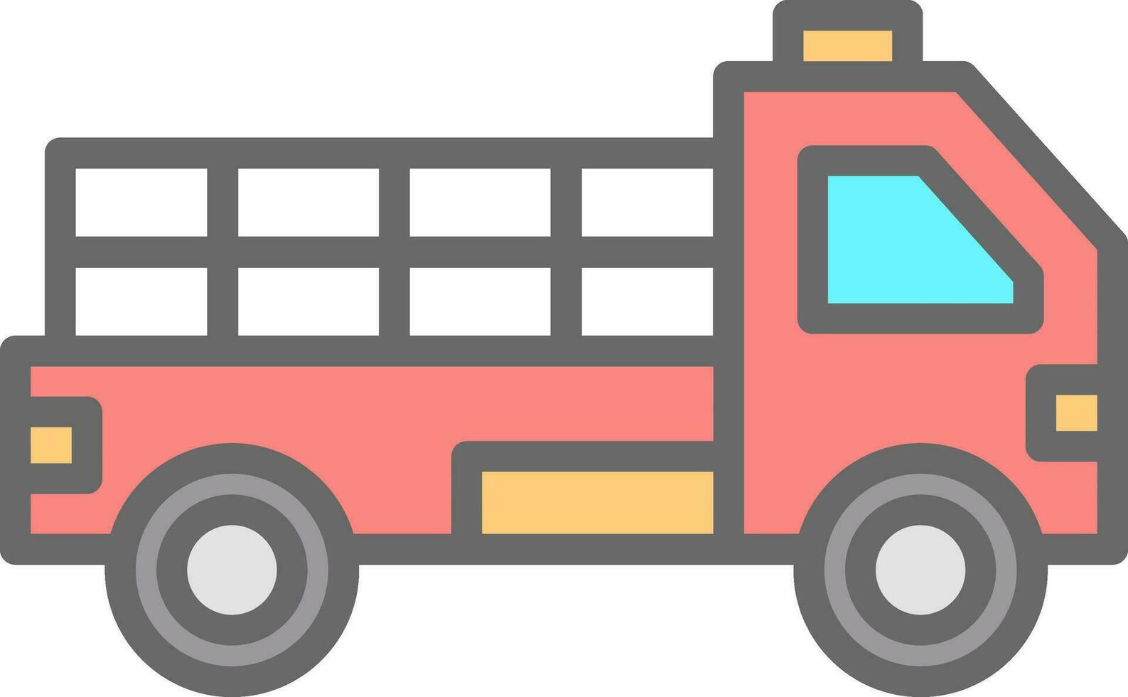 Pickup truck Vector Icon Design