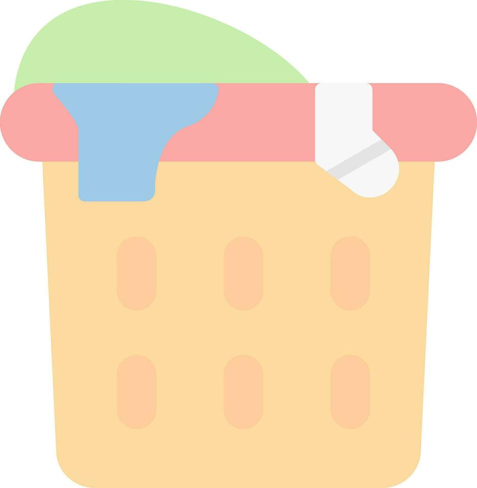 Laundry basket Vector Icon Design