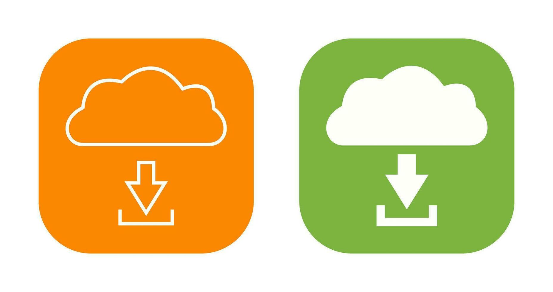 Unique Download from Cloud Vector Icon