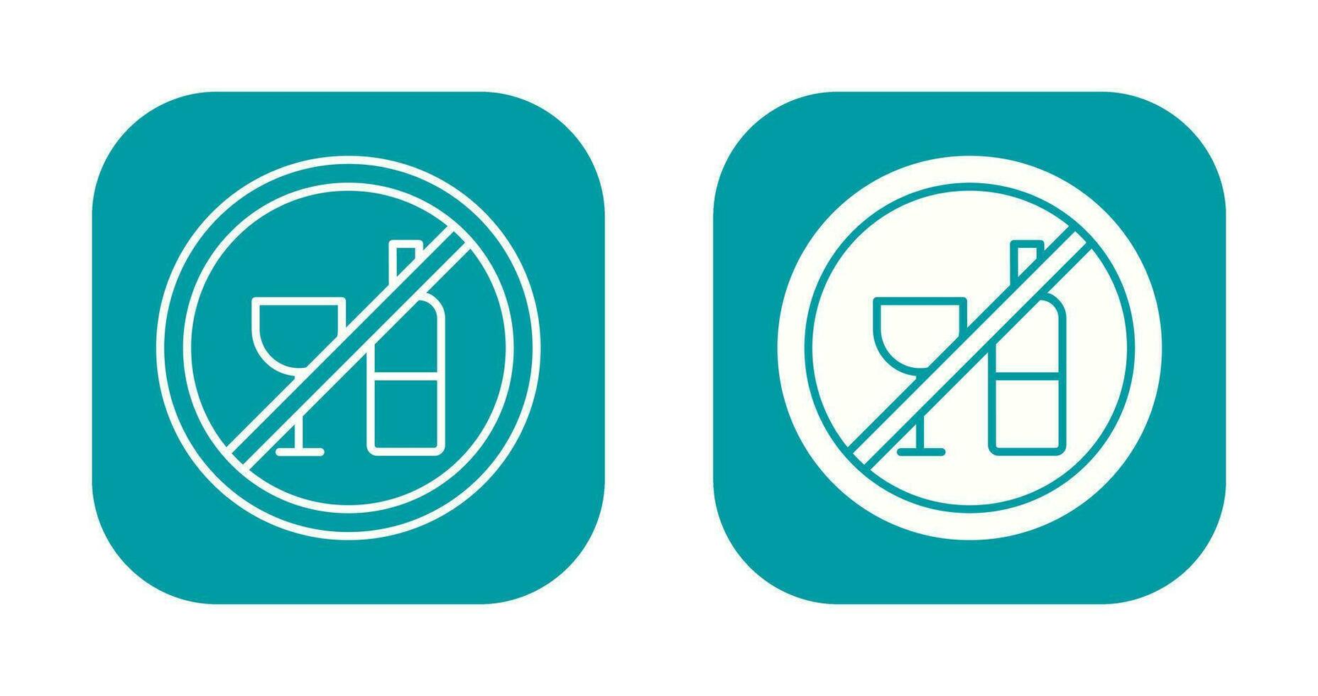 No Drinking Vector Icon