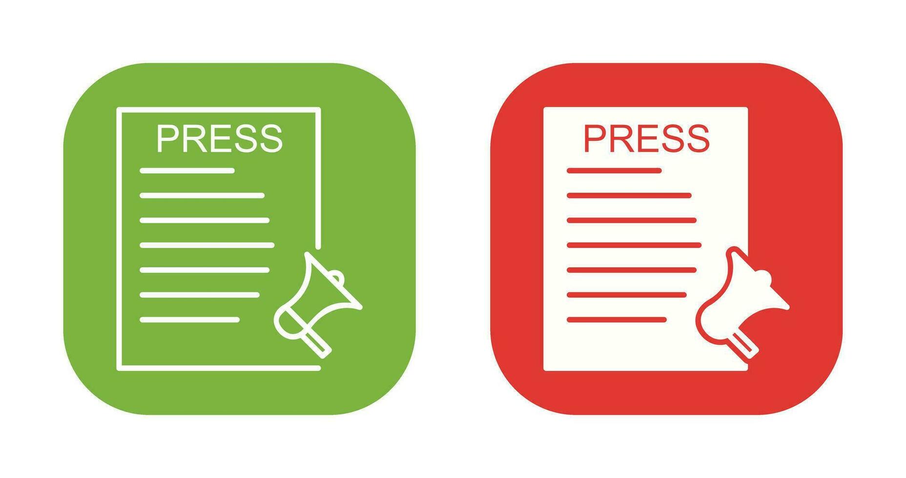 Unique Press Releases Vector Icon