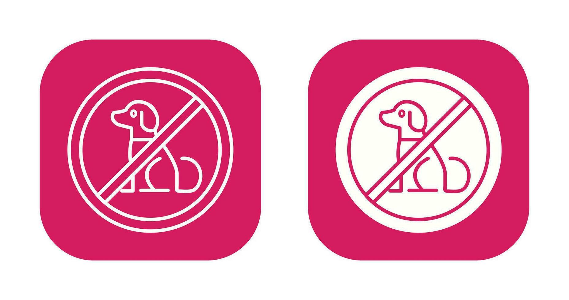 No Pets Vector Icon