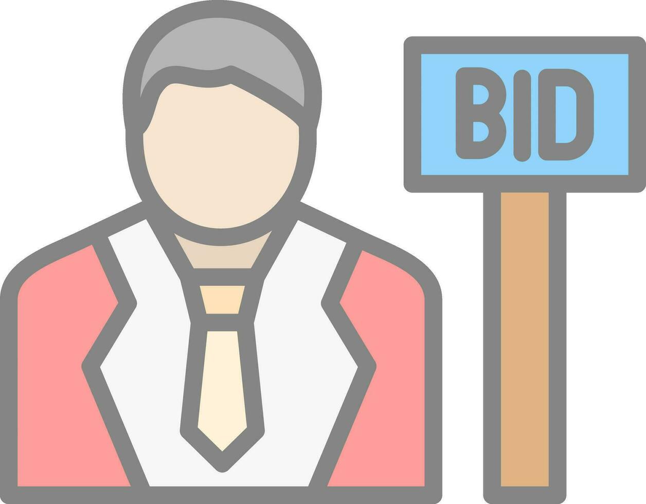 Bid Vector Icon Design