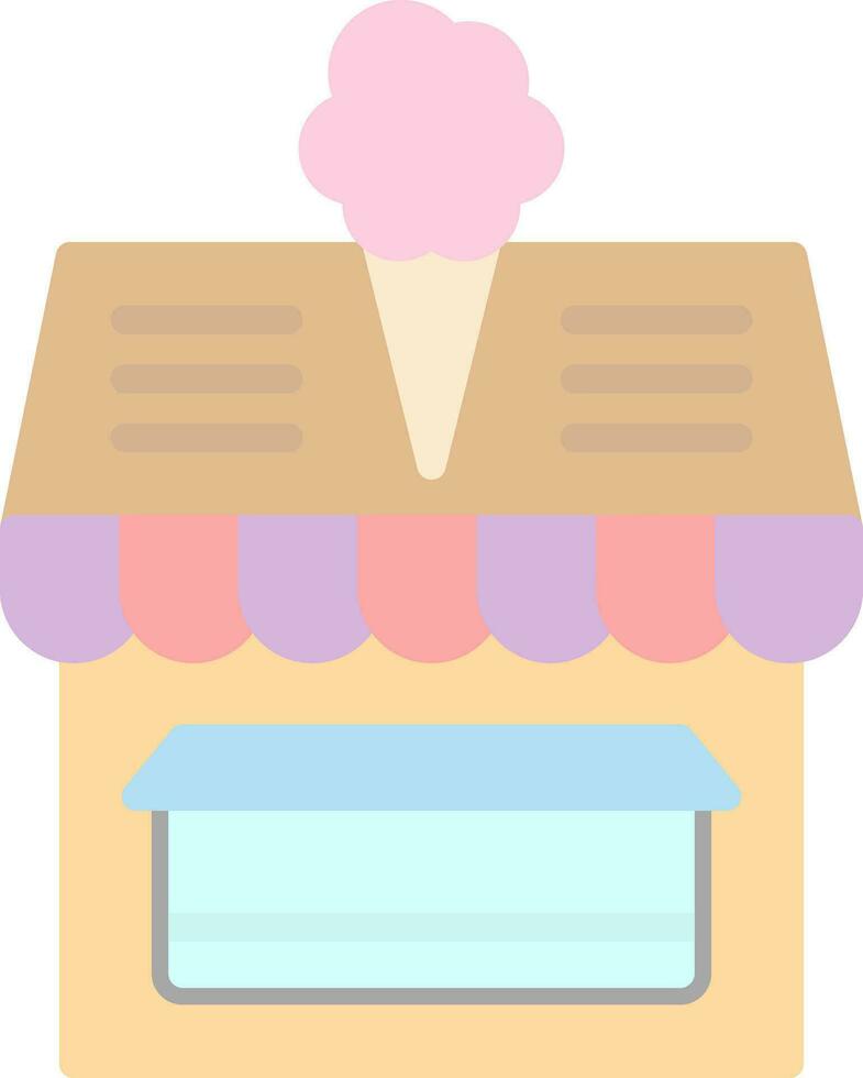 hielo crema tienda vector icono diseño