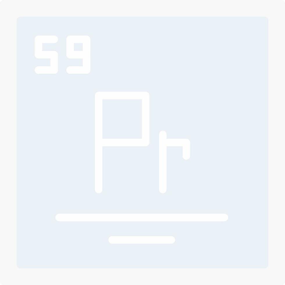 Praseodymium Vector Icon Design