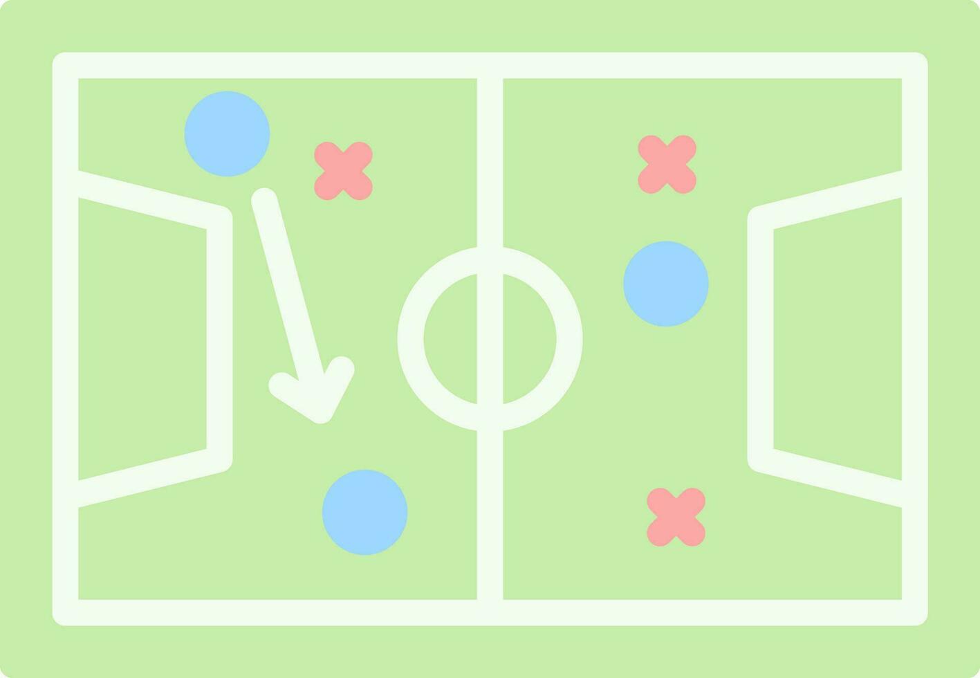 Soccer tactics sketch Vector Icon Design