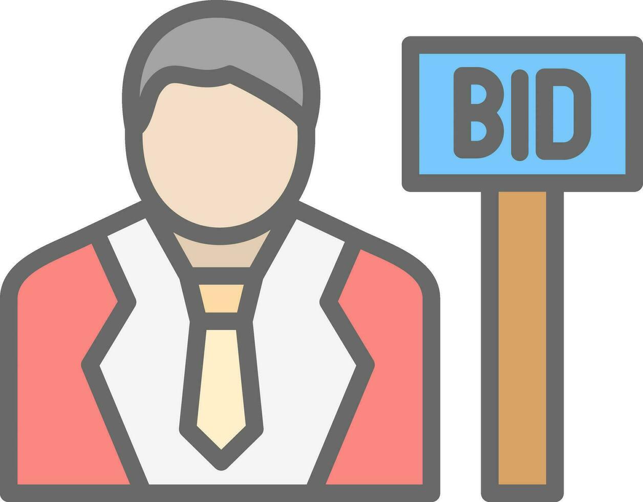 Bid Vector Icon Design