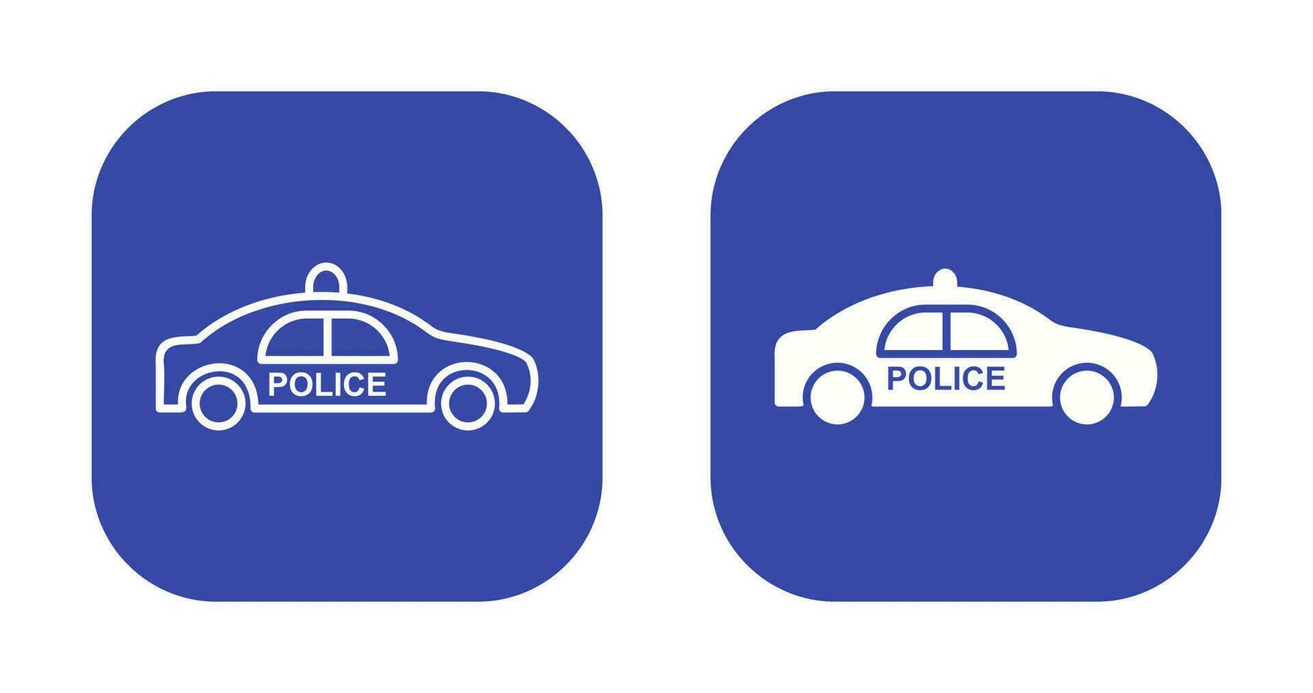 icono de vector de coche de policía