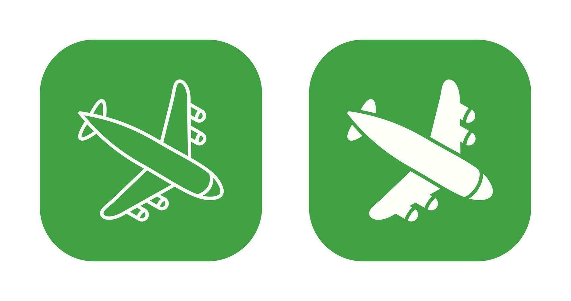 Landing Airplane Vector Icon