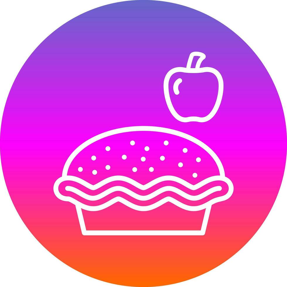 Apple pie Vector Icon Design