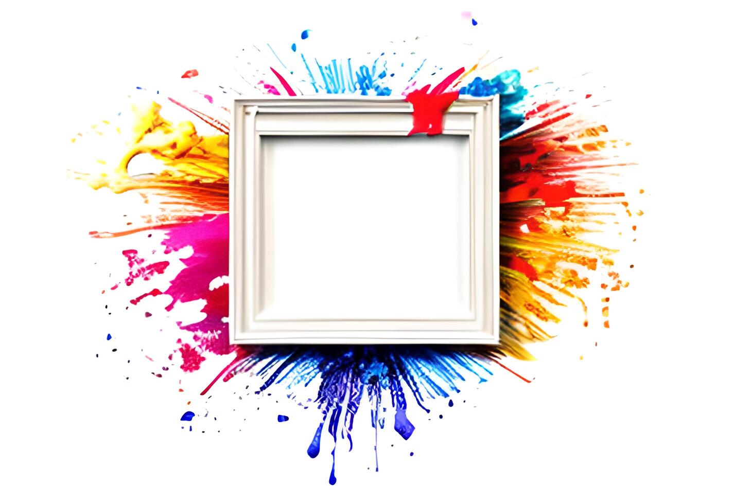 Colorful frame with the word art on it Photo