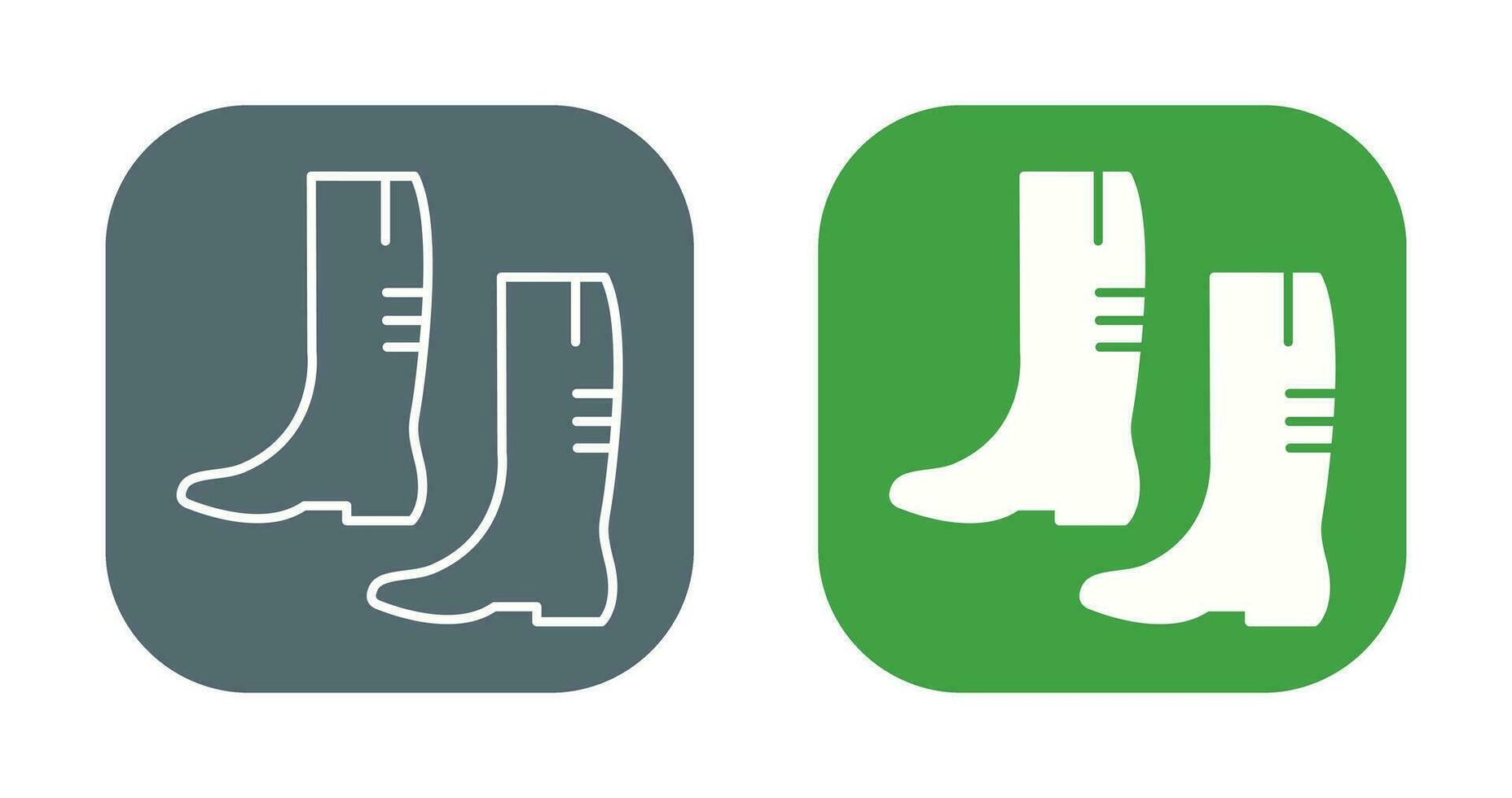 icono de vector de botas de jardinería