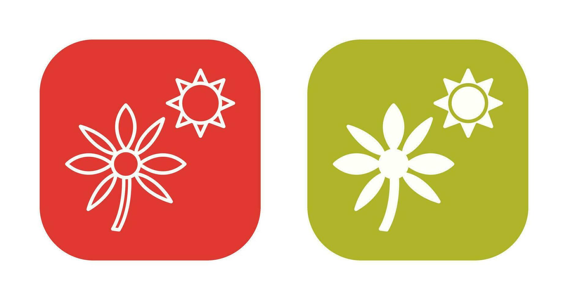 Flower in sunlight Vector Icon