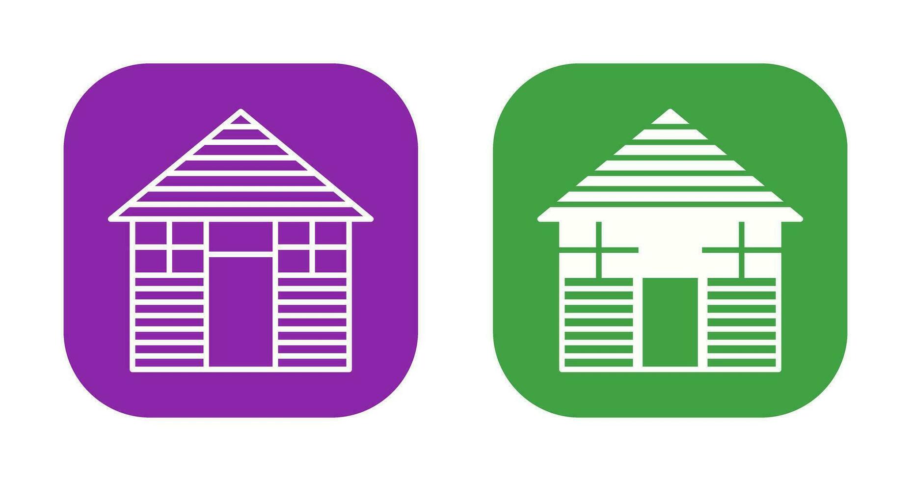 Wood Cabin Vector Icon