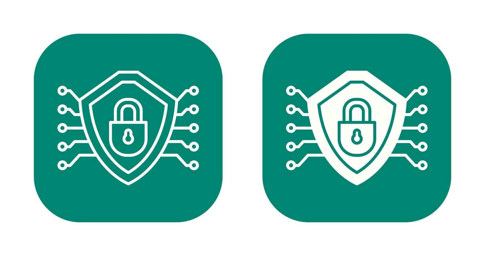 icono de vector de seguridad cibernética