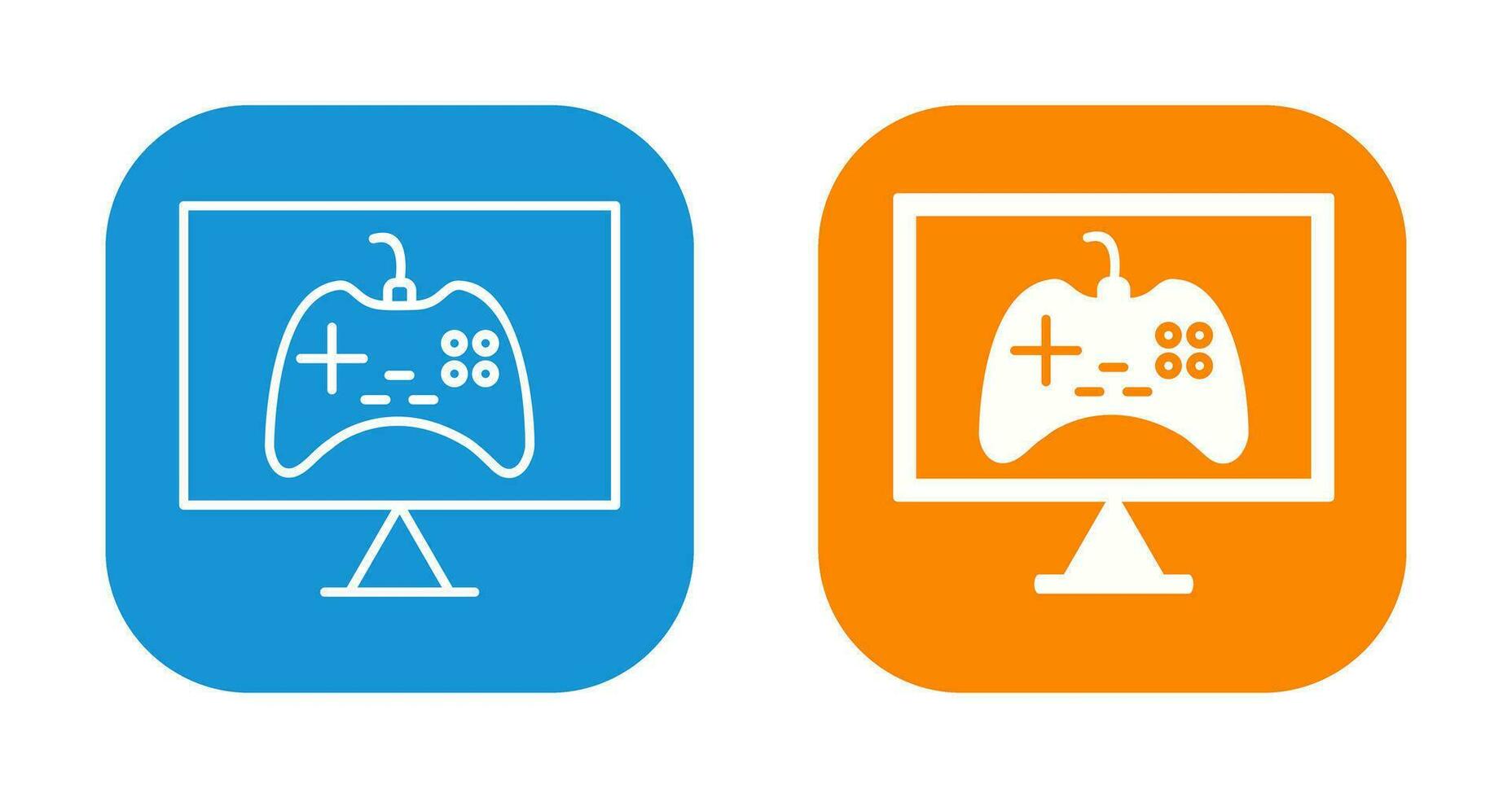 icono de vector de juegos en línea único