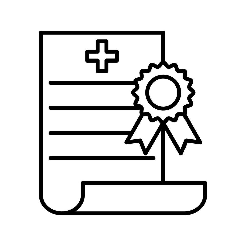 icono de vector de certificado de defunción