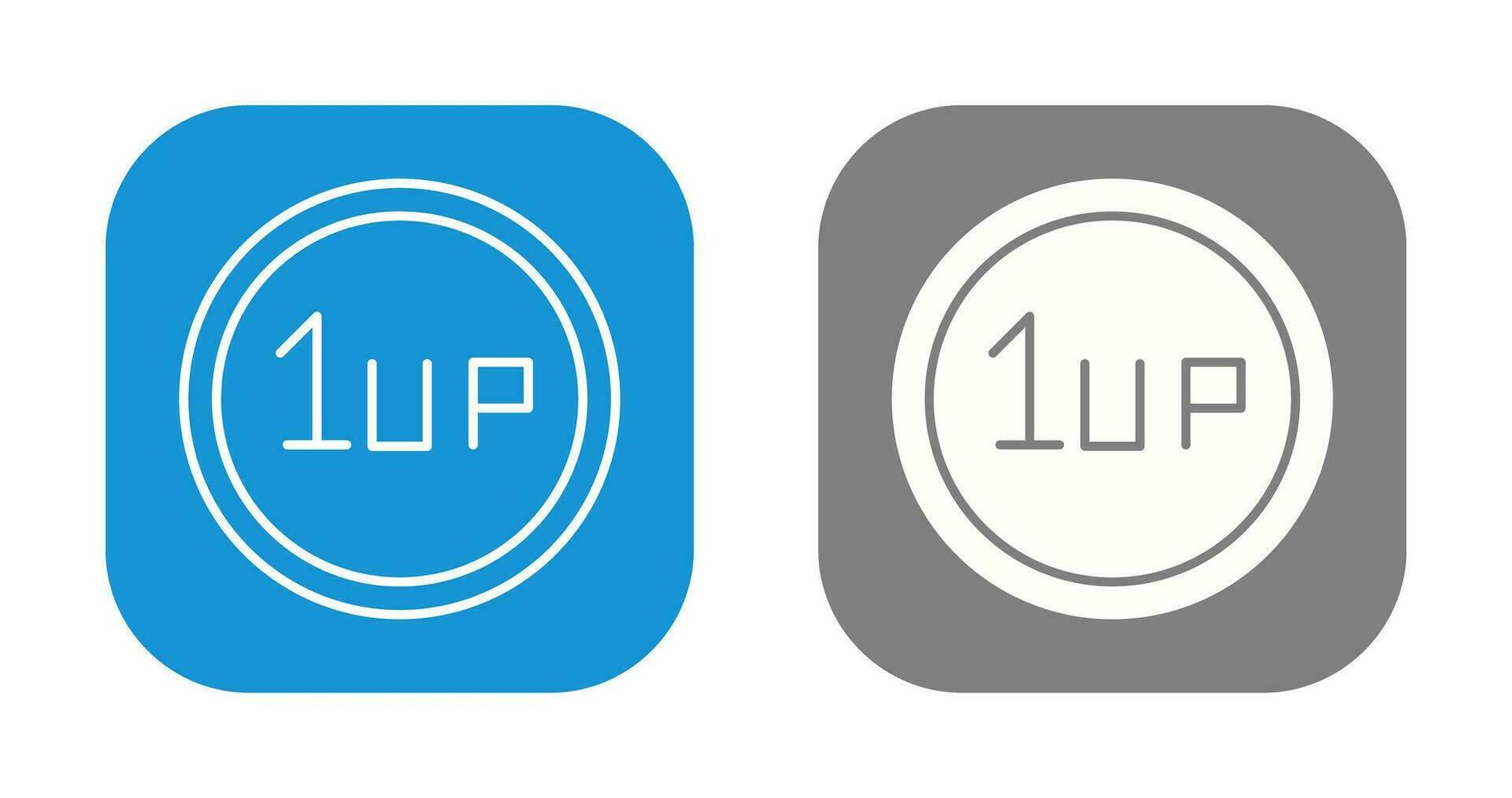 Unique 1UP Vector Icon