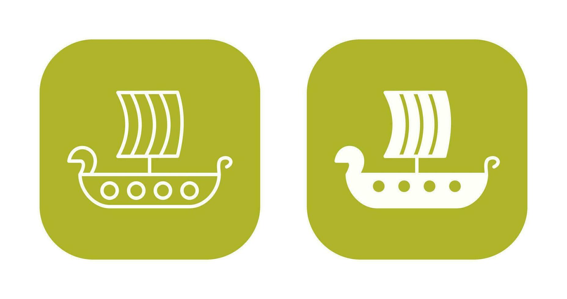 Viking Ship Vector Icon