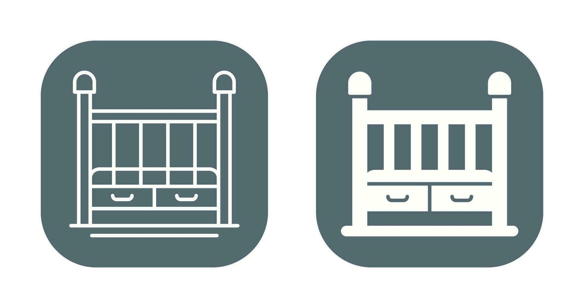 Baby Crib Vector Icon