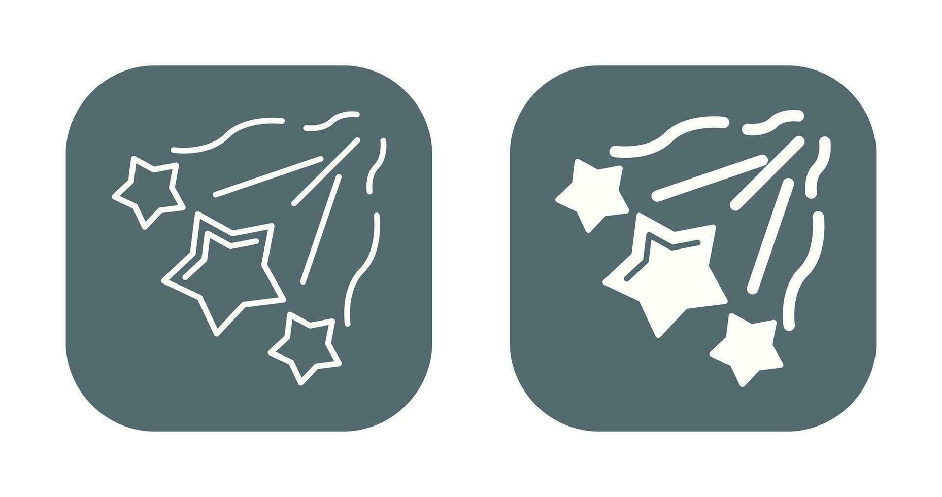 icono de vector de estrellas fugaces