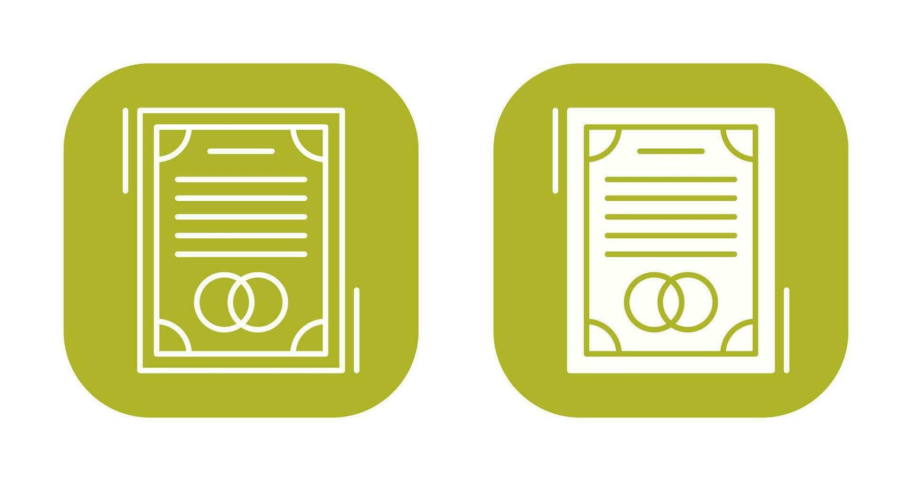 Wedding Contract Vector Icon