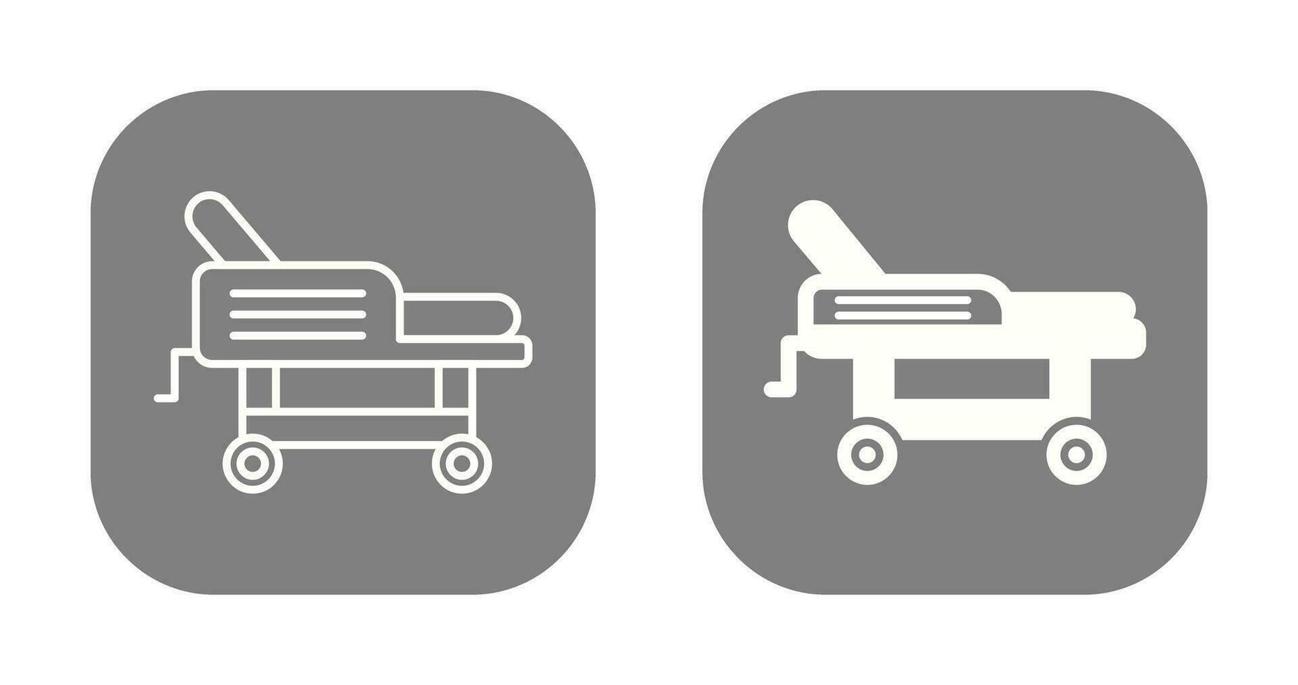 icono de vector de cama de hospital