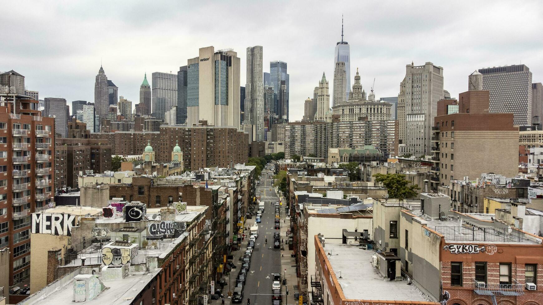 Looking Towards Financial District in New York City From Chinatown photo