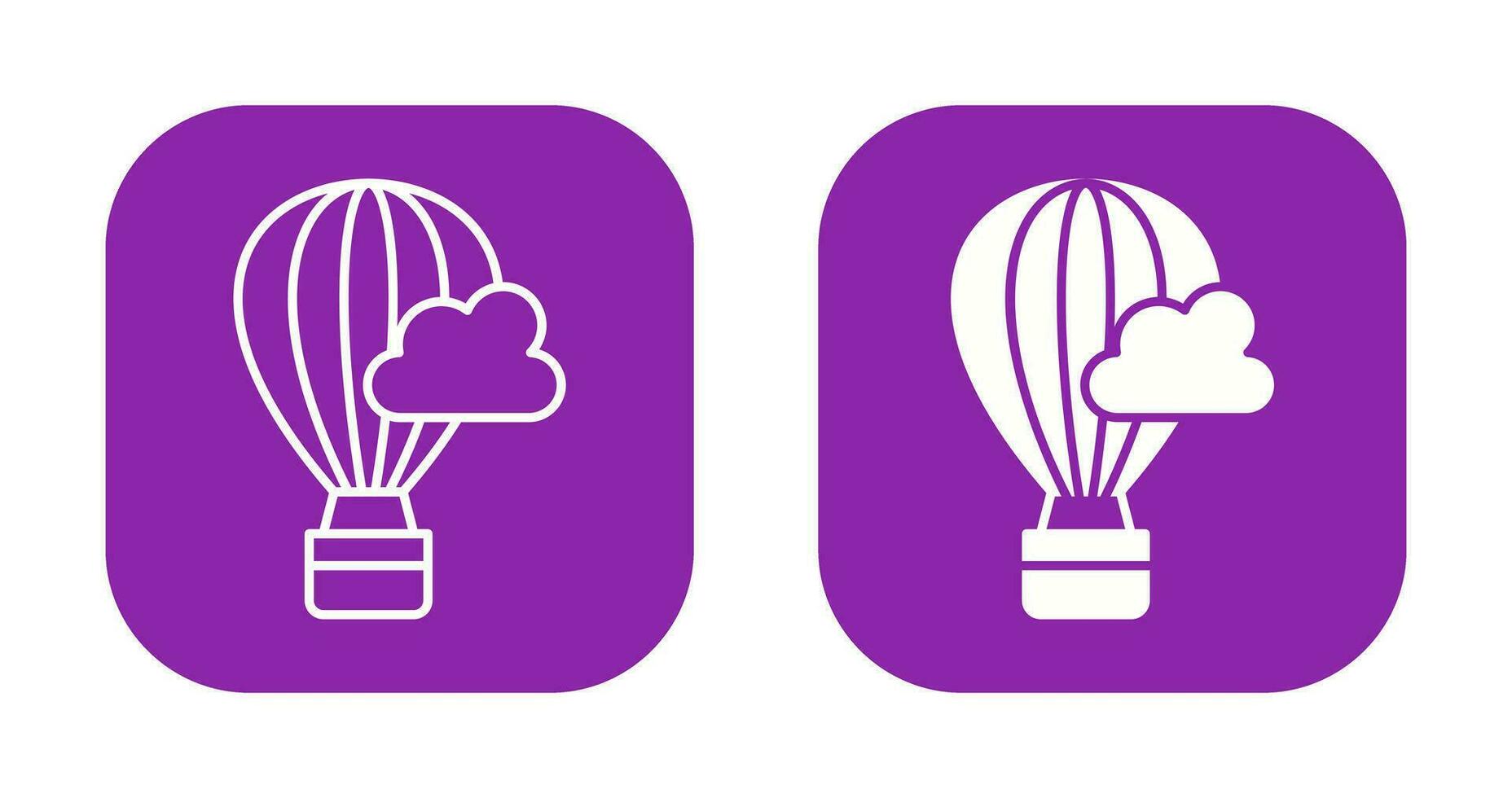 Hot Air Baloon Vector Icon