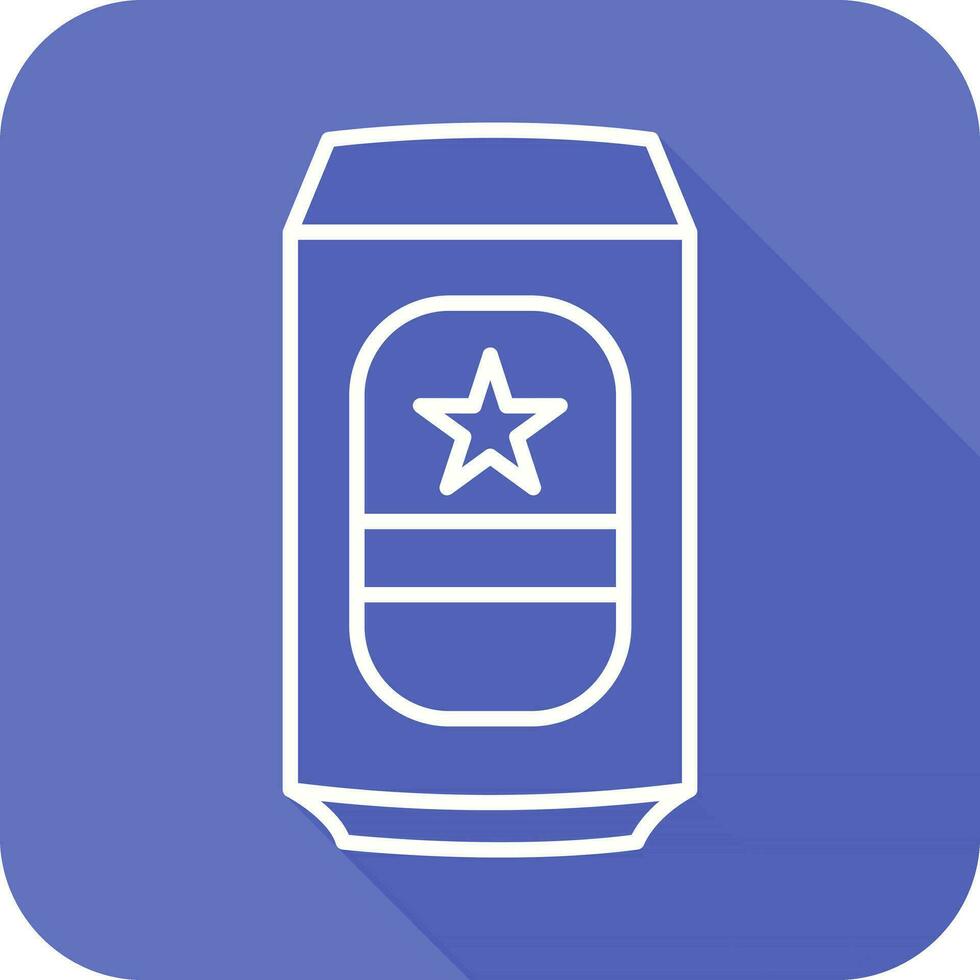 icono de vector de lata de cerveza