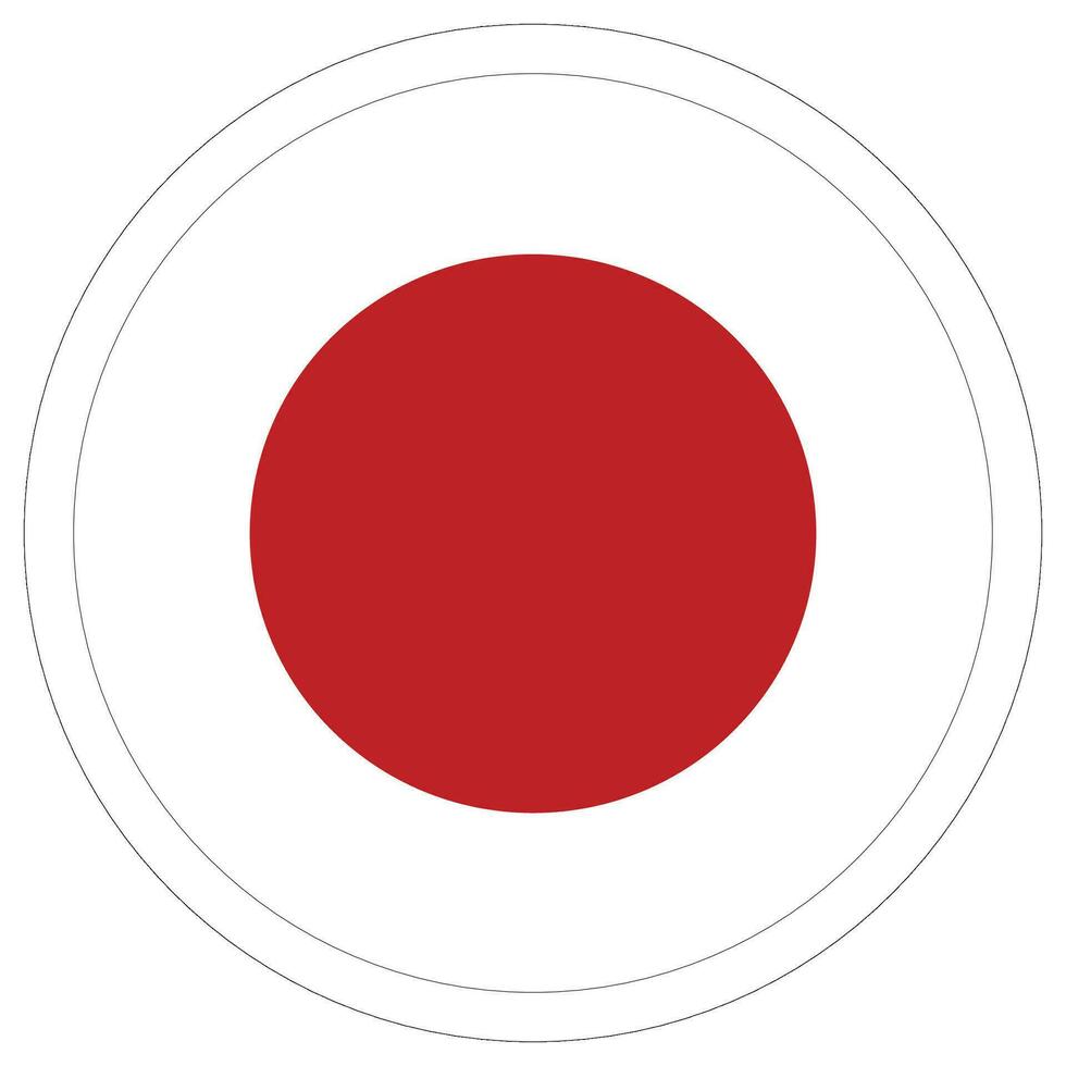 Japón bandera con circulo forma vector