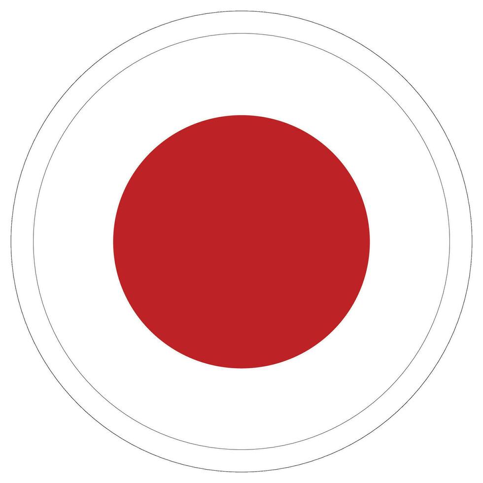 Japan flag with circle shape vector
