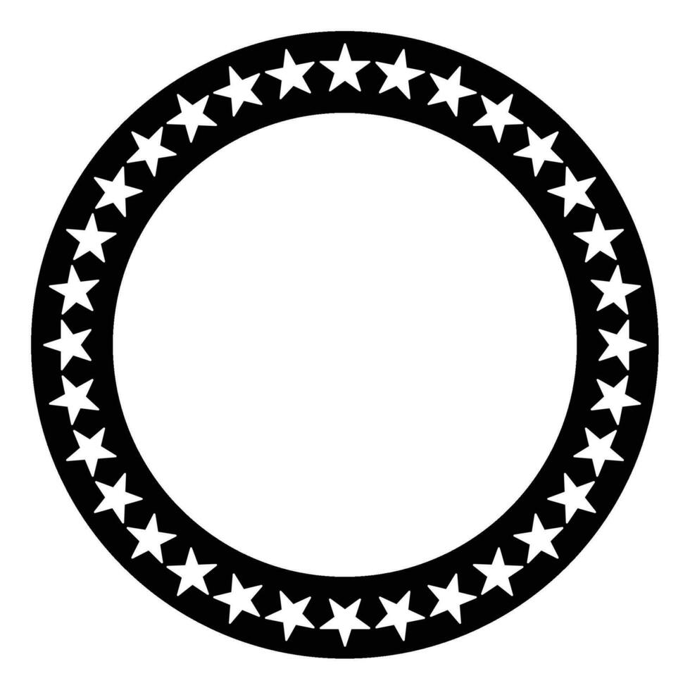 Stars in a circle shape vector