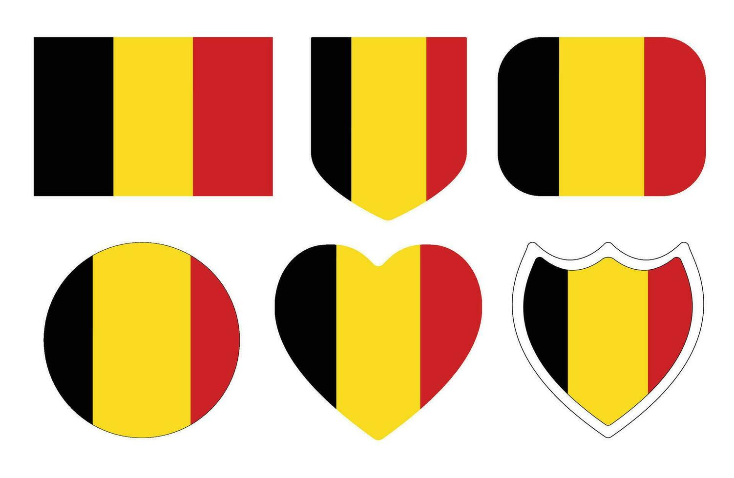 bandera de Bélgica en diseño forma colocar. vector