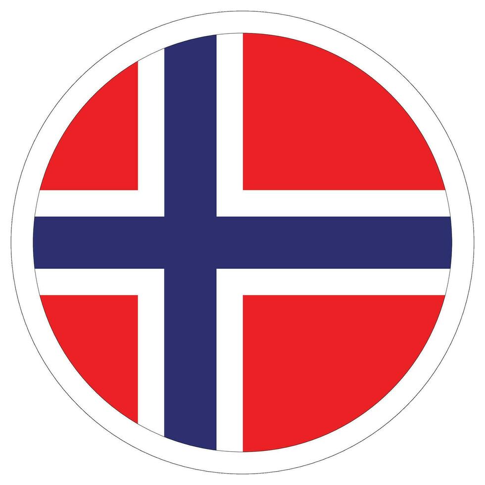 Noruega bandera en círculo. banderas de Noruega en redondo circulo vector