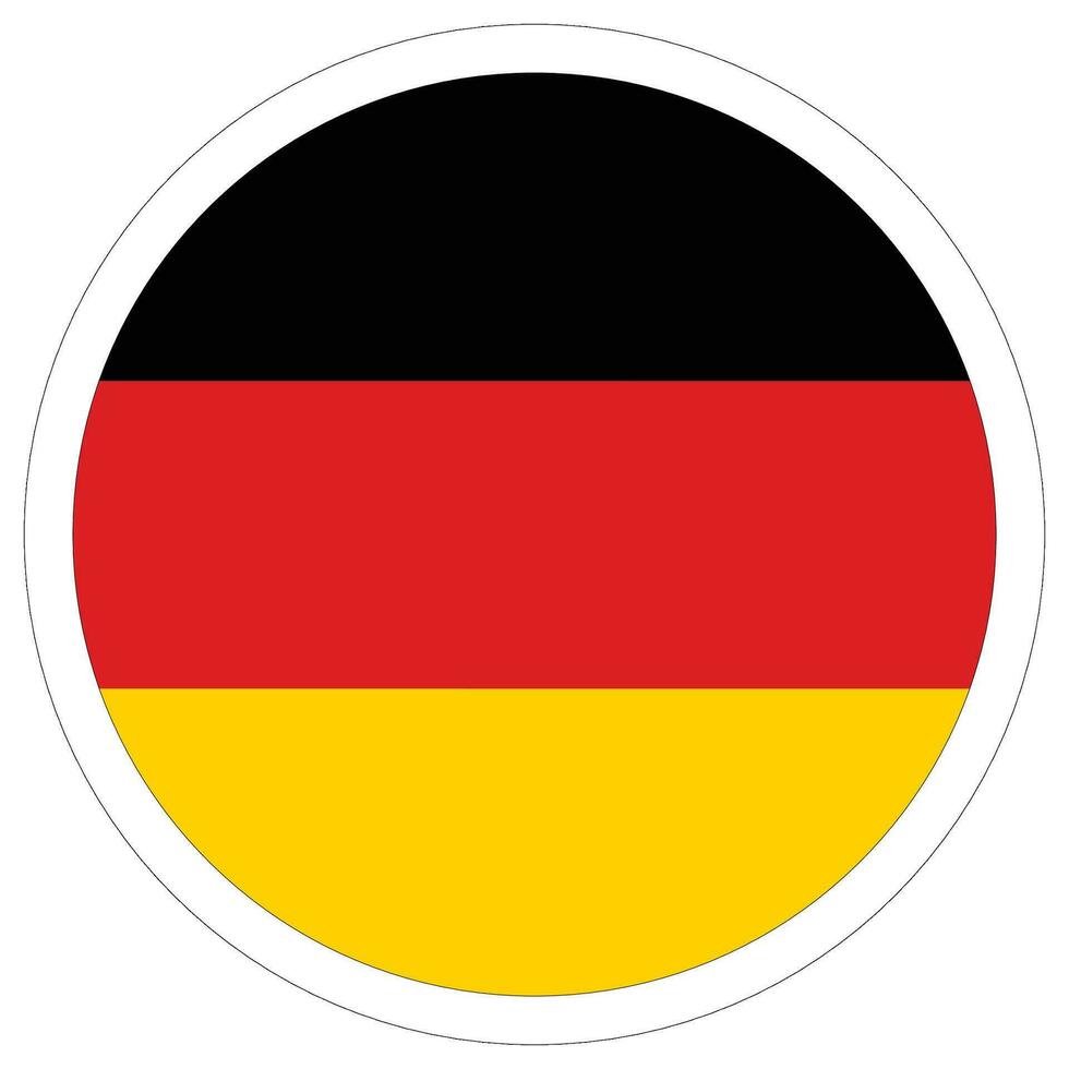 alemán bandera en círculo. bandera de Alemania en redondo circulo vector