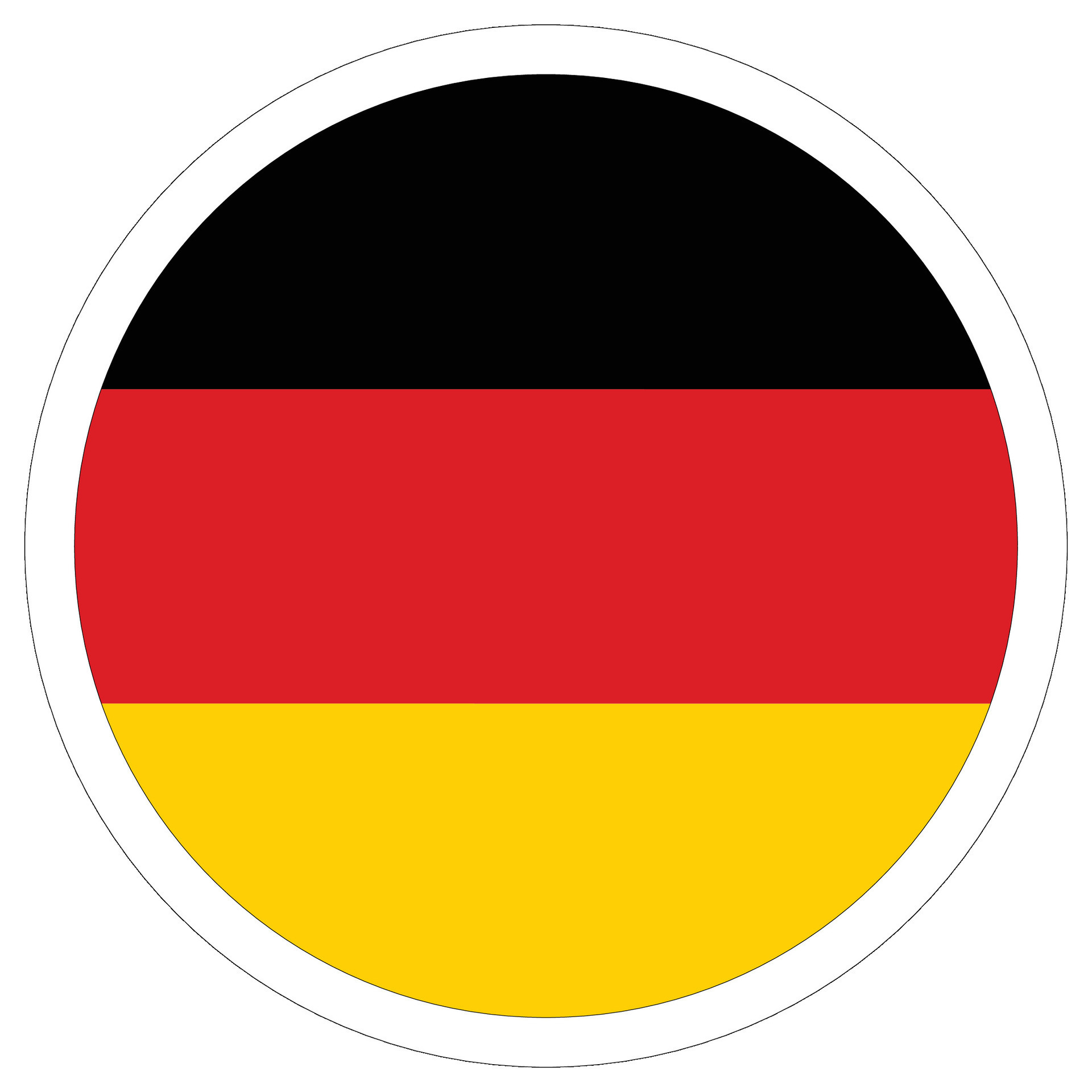 alemán bandera en círculo. bandera de Alemania en redondo circulo