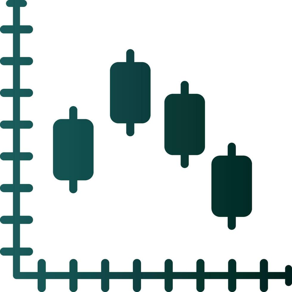 Candlestick chart Vector Icon Design