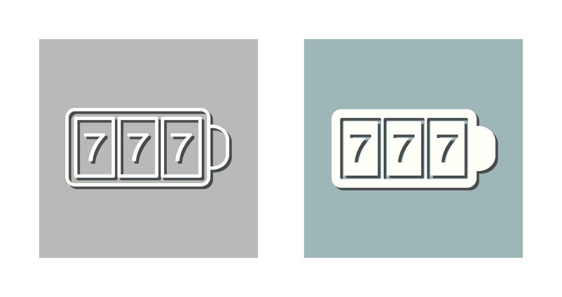 Slot Machine with Sevens Vector Icon