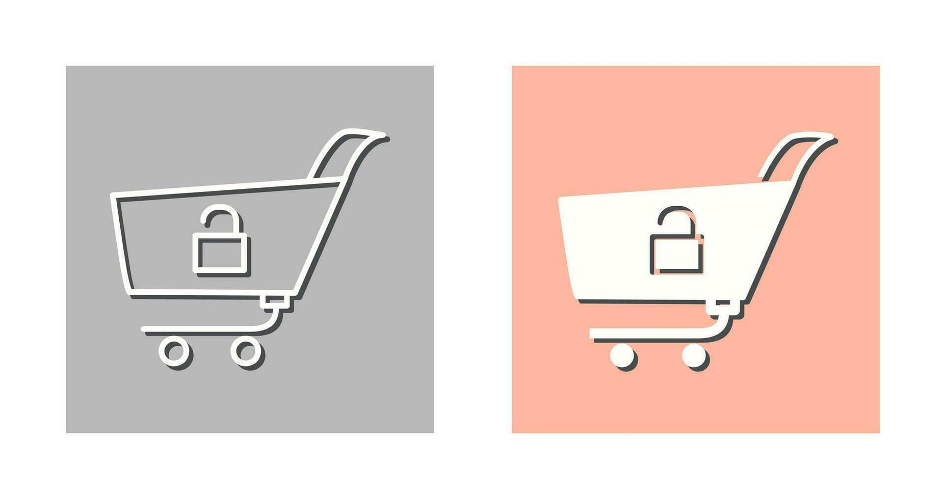 Unique Unlock Cart Vector Icon
