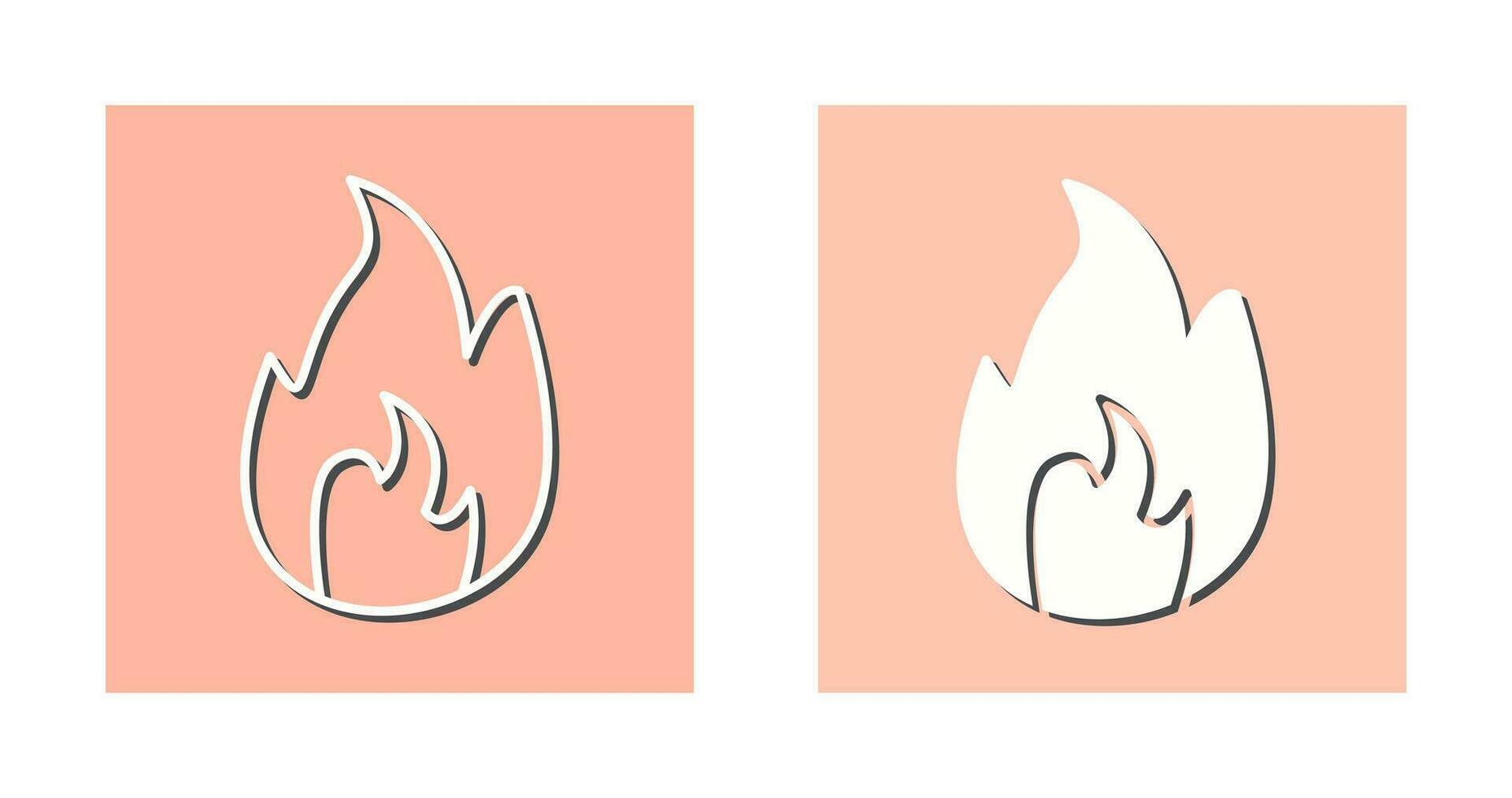 Unique Flame Vector Icon