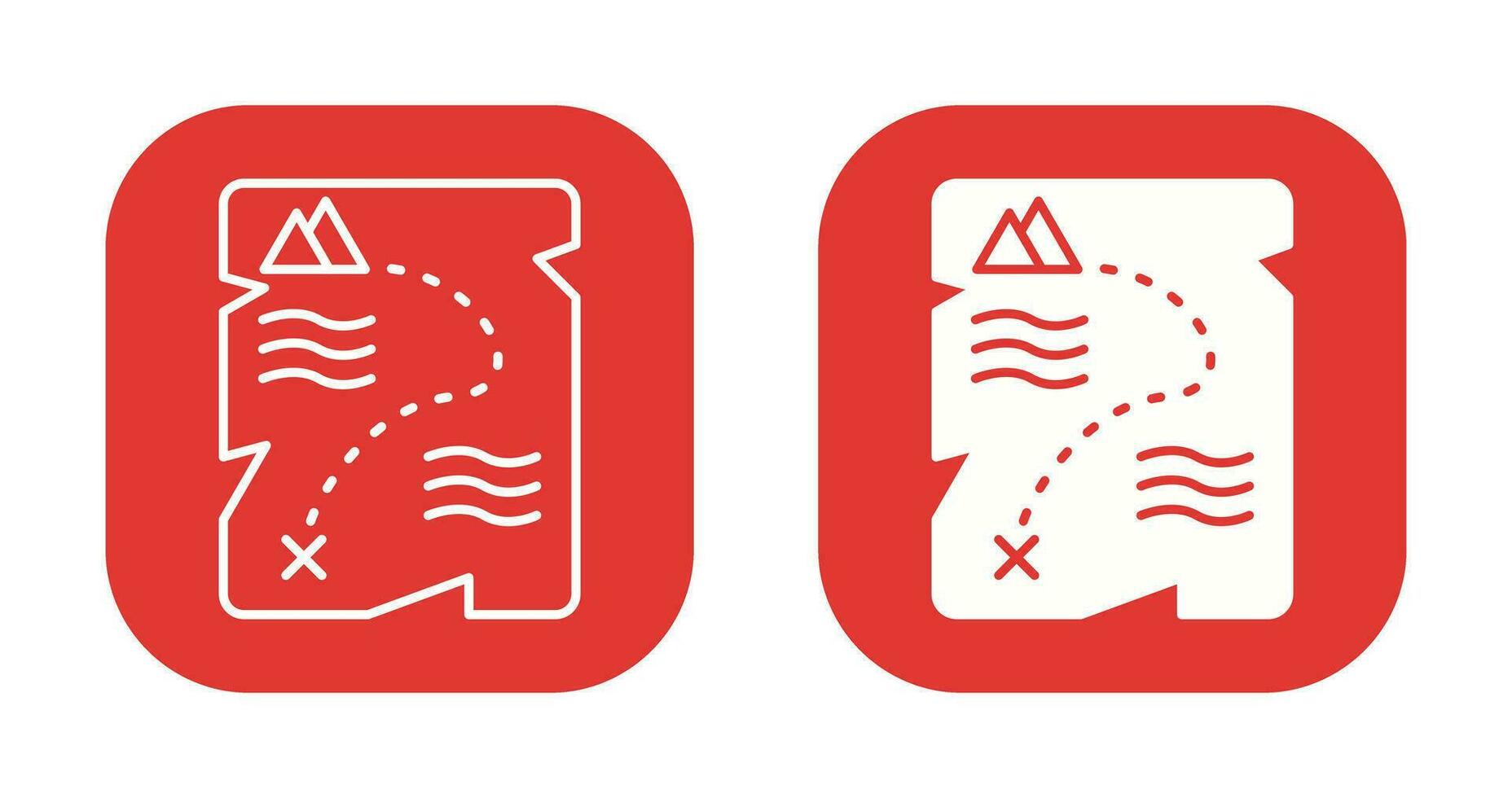 Treasure Map Vector Icon
