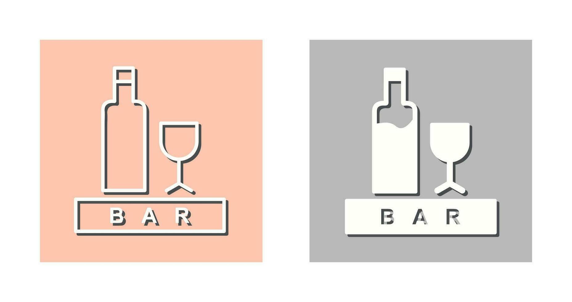 Unique Bar Sign Vector Icon