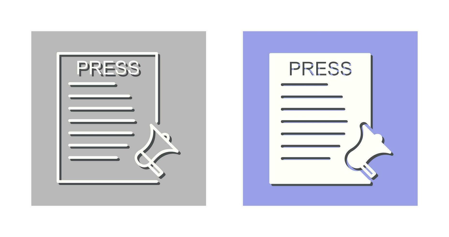 Unique Press Releases Vector Icon