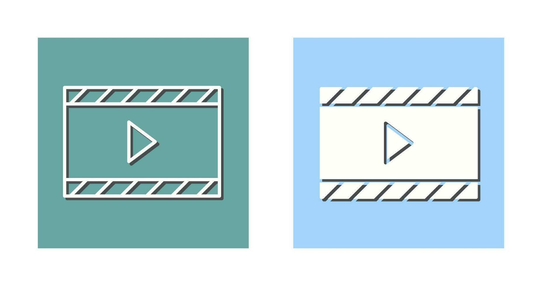 icono de vector de video y animación único