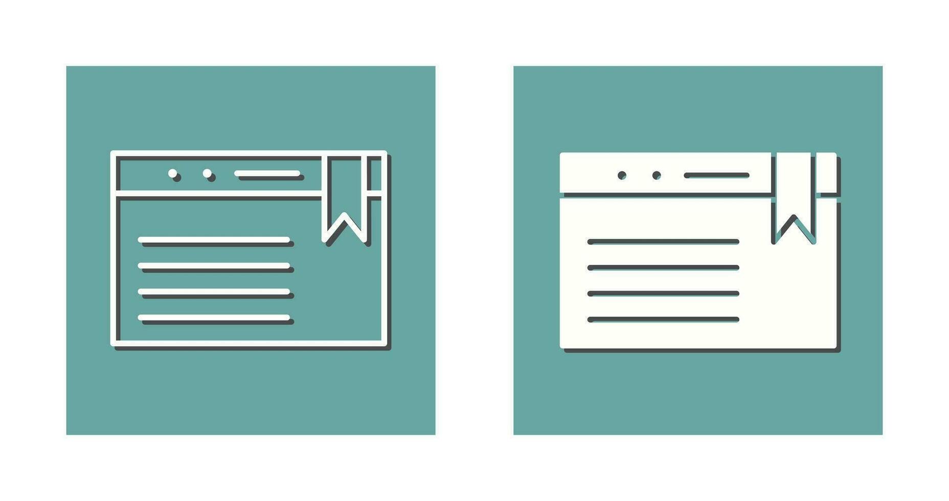 Unique Bookmarking Services Vector Icon