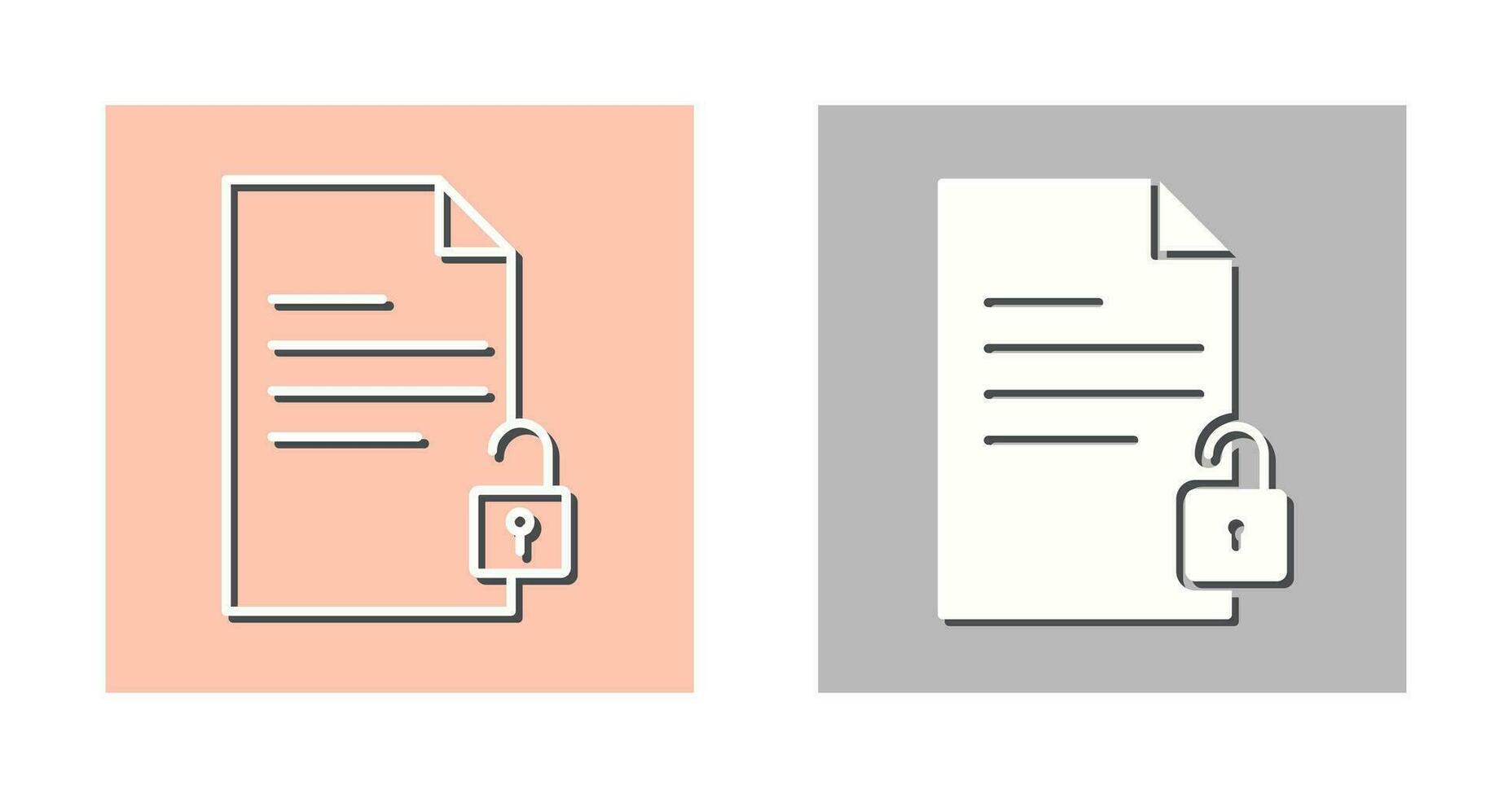 Unlock Documents Vector Icon